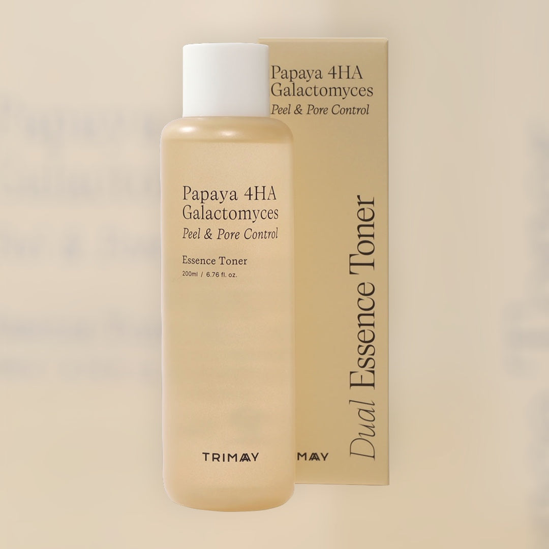 TRIMAY Papaya 4HA Galactomyces Peel & Pore Control Toner 200ml – λοσιόν με παπάγια, 4HA και ζυμωμένο εκχύλισμα Galactomyces για απολέπιση και έλεγχο πόρων