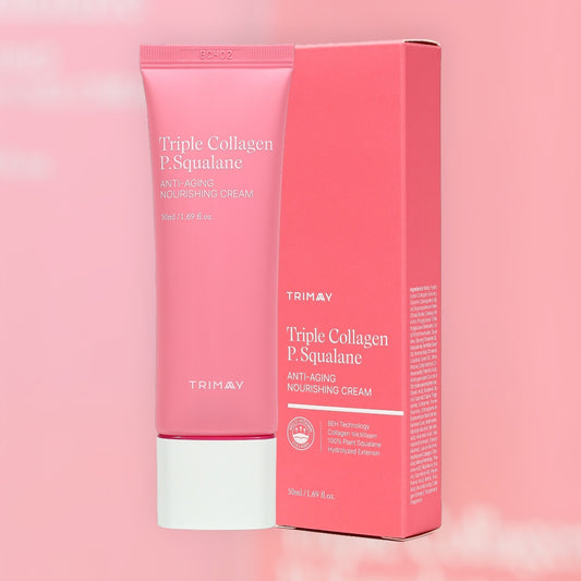 TRIMAY Triple Collagen P.Squalane Anti-Aging Nourishing Cream 50ml – αντιγηραντική κρέμα με τριπλό κολλαγόνο και σκουαλάνιο για θρέψη και σφριγηλότητα